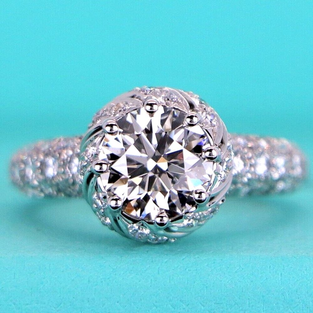 Tiffany & Co. Schlumberger Buds Round Brilliant Engagement Ring with a Diamond - Picture 5 of 11